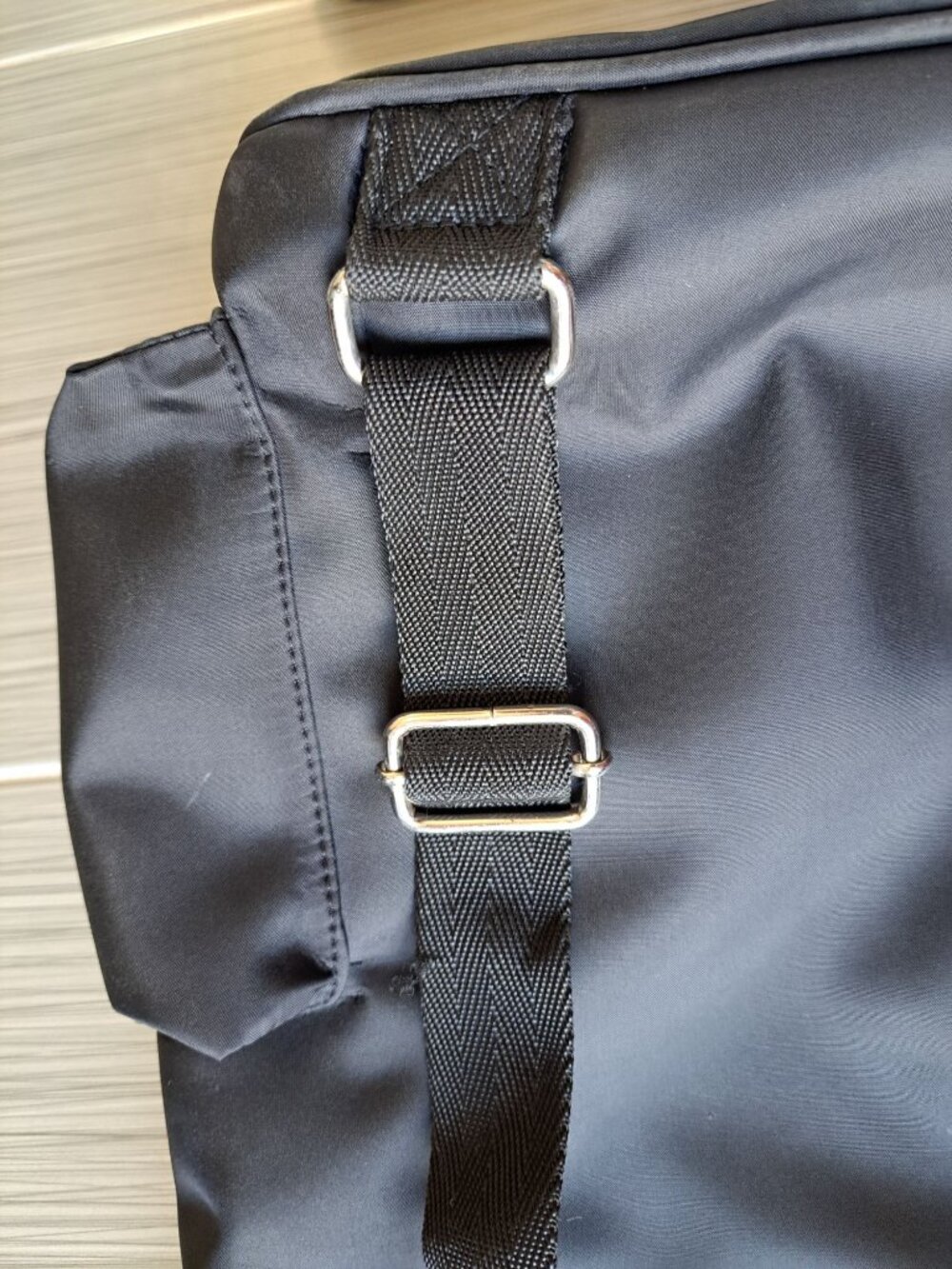 Frankie & Johnnie Backpack Black Nylon Purse Travel - Picture 5 of 9